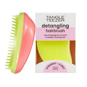 Original Straight - Curly Salmon Pink Hyper Yellow TANGLE TEEZER