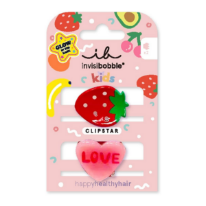 Kids Clipstsar Glow Frutti Strawberry 2pcs INVISIBOBBLE