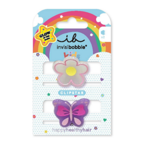 Kids Clipstar Glow Happy Flower 2pcs INVISIBOBBLE