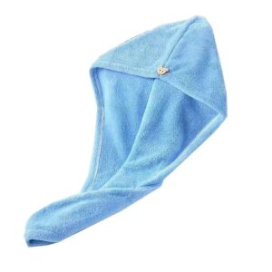 Quick-Dry Hair Towel Cap Microfiber Blue TPMP