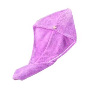 Quick-Dry Hair Towel Cap Microfiber Purple TPMP